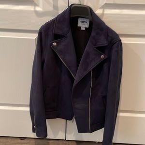 Navy bomber medium suede like